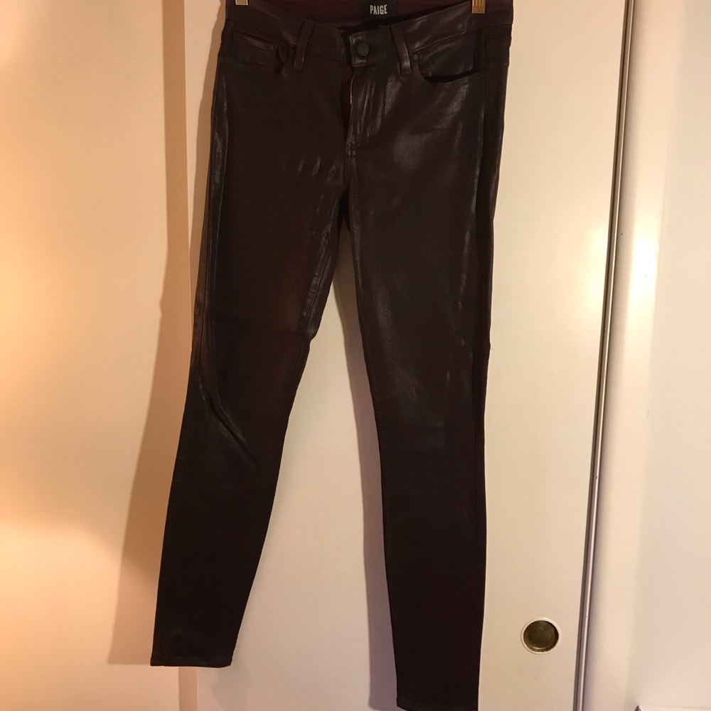 Paige Denim Coated Wine Jeans